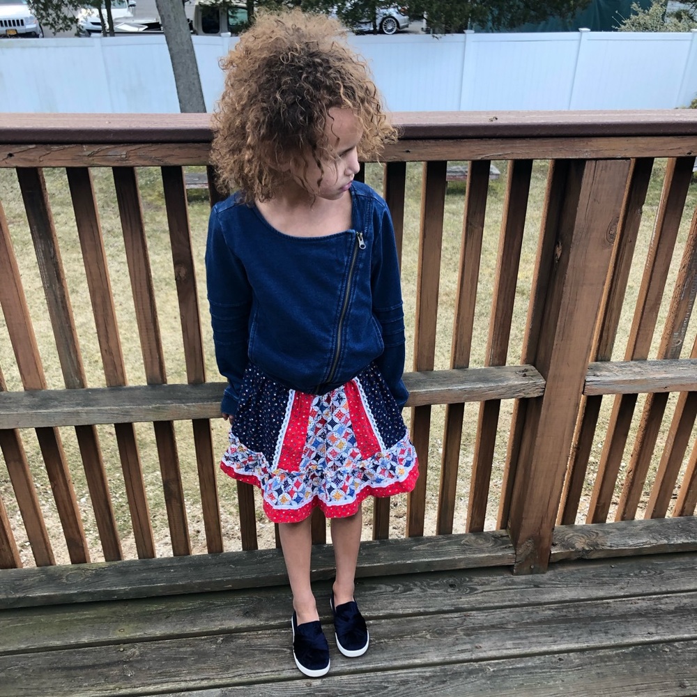 Vintage 6x 1970s Calico A-Line Skirt Cottagecore